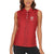 Custom York Minstrel Spirit Women Sleeveless Polo Shirt Norse Viking Pattern Red Version - Wonder Print Shop