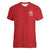 Custom York Minstrel Spirit Women V-Neck T-Shirt Norse Viking Pattern Red Version - Wonder Print Shop