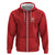Custom York Minstrel Spirit Zip Hoodie Norse Viking Pattern Red Version - Wonder Print Shop