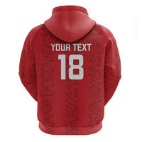 Custom York Minstrel Spirit Zip Hoodie Norse Viking Pattern Red Version - Wonder Print Shop