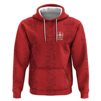 Custom York Minstrel Spirit Zip Hoodie Norse Viking Pattern Red Version - Wonder Print Shop