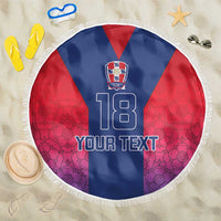 Custom York Heritage Minstrel Beach Blanket White Rose of York Patterns - Wonder Print Shop