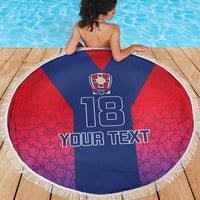 Custom York Heritage Minstrel Beach Blanket White Rose of York Patterns - Wonder Print Shop