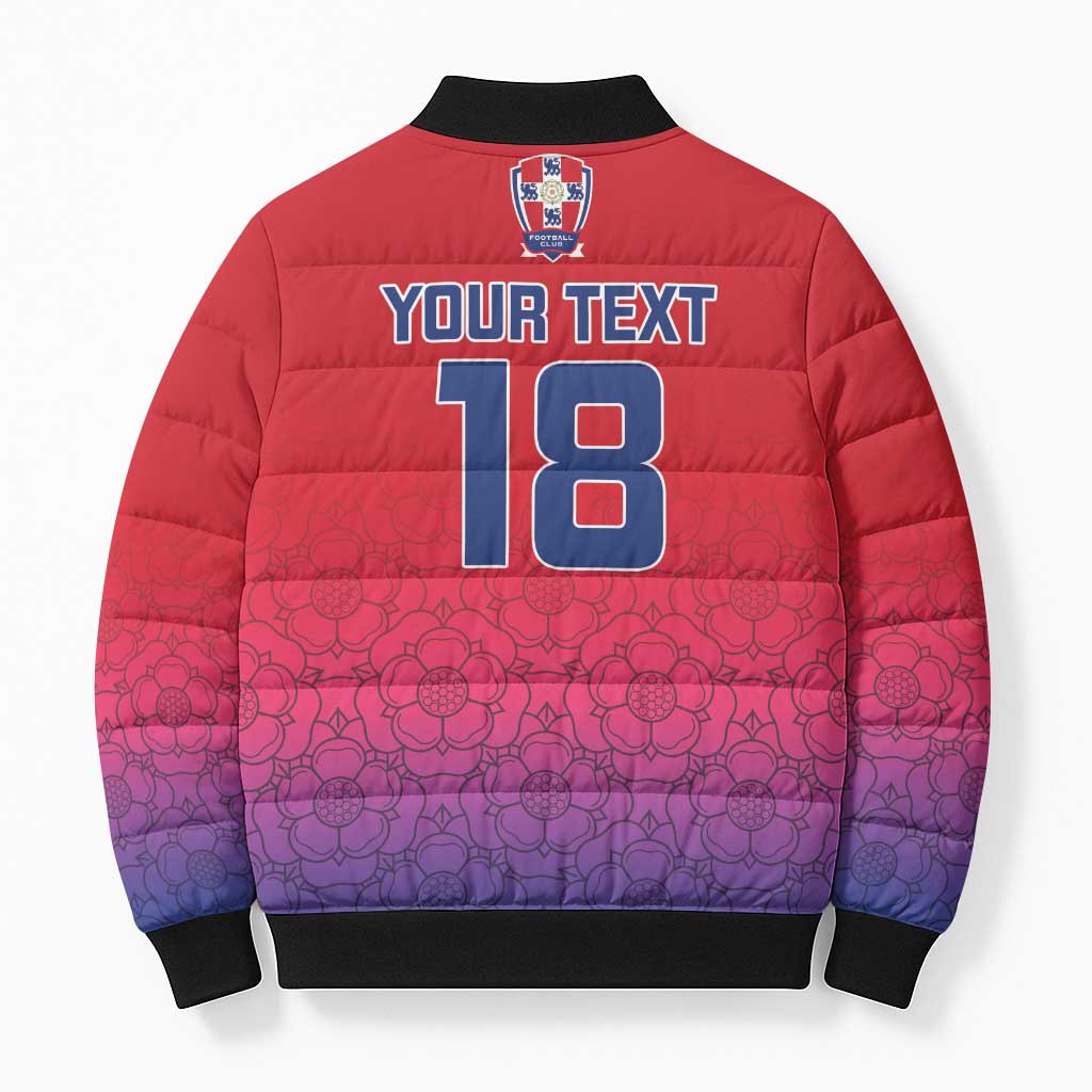 Custom York Heritage Minstrel Bomber Puffer Jacket White Rose of York Patterns - Wonder Print Shop