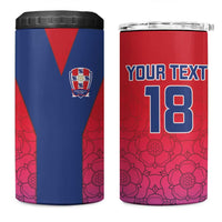 Custom York Heritage Minstrel 4 in 1 Can Cooler Tumbler White Rose of York Patterns - Wonder Print Shop