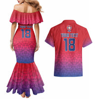 Custom York Heritage Minstrel Couples Matching Mermaid Dress and Hawaiian Shirt White Rose of York Patterns - Wonder Print Shop