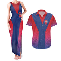 Custom York Heritage Minstrel Couples Matching Tank Maxi Dress and Hawaiian Shirt White Rose of York Patterns - Wonder Print Shop