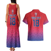 Custom York Heritage Minstrel Couples Matching Tank Maxi Dress and Hawaiian Shirt White Rose of York Patterns - Wonder Print Shop