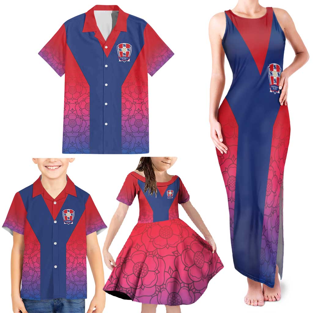 Custom York Heritage Minstrel Family Matching Tank Maxi Dress and Hawaiian Shirt White Rose of York Patterns - Wonder Print Shop