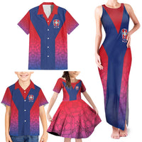 Custom York Heritage Minstrel Family Matching Tank Maxi Dress and Hawaiian Shirt White Rose of York Patterns - Wonder Print Shop