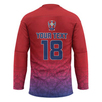 Custom York Heritage Minstrel Hockey Jersey White Rose of York Patterns - Wonder Print Shop