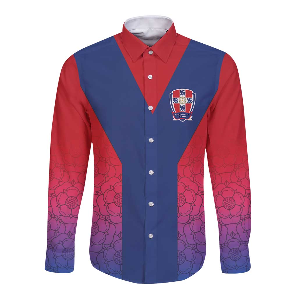 Custom York Heritage Minstrel Long Sleeve Button Shirt White Rose of York Patterns - Wonder Print Shop