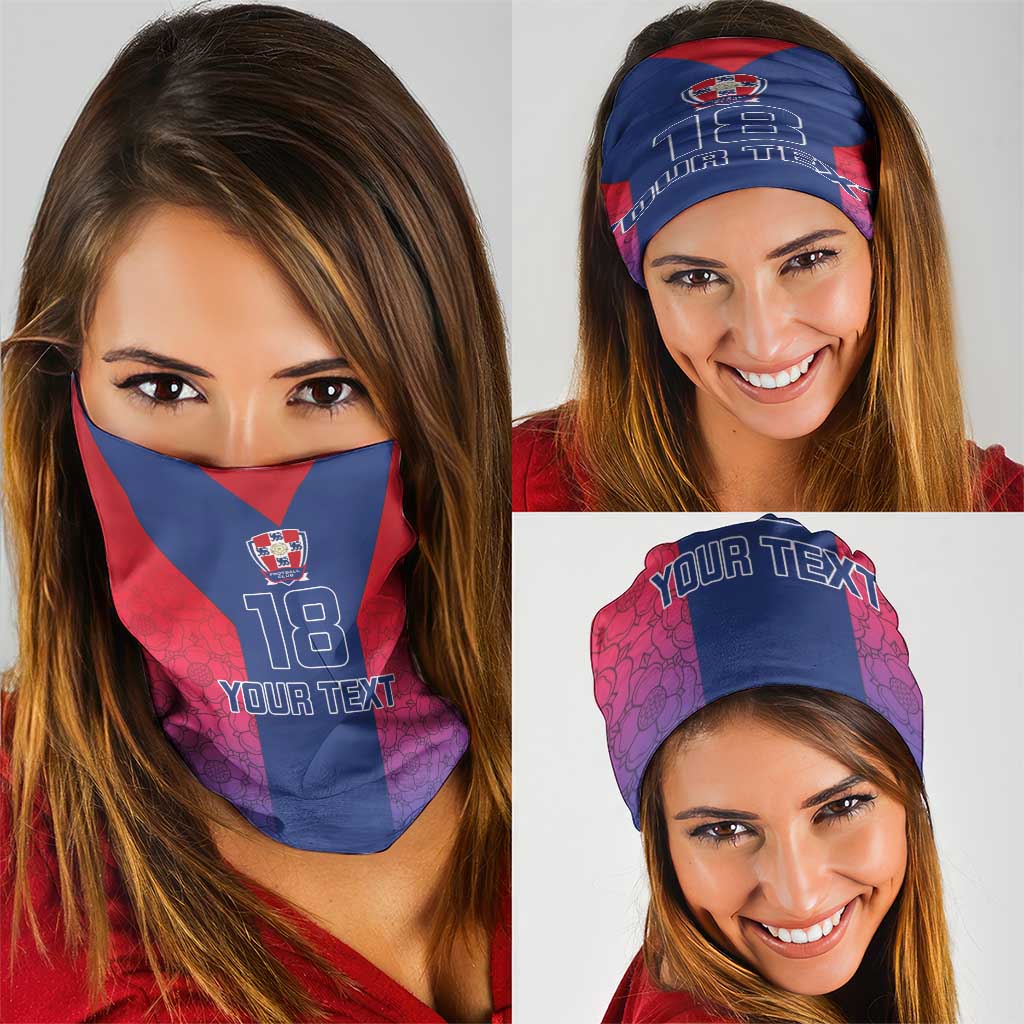 Custom York Heritage Minstrel Neck Gaiter White Rose of York Patterns - Wonder Print Shop