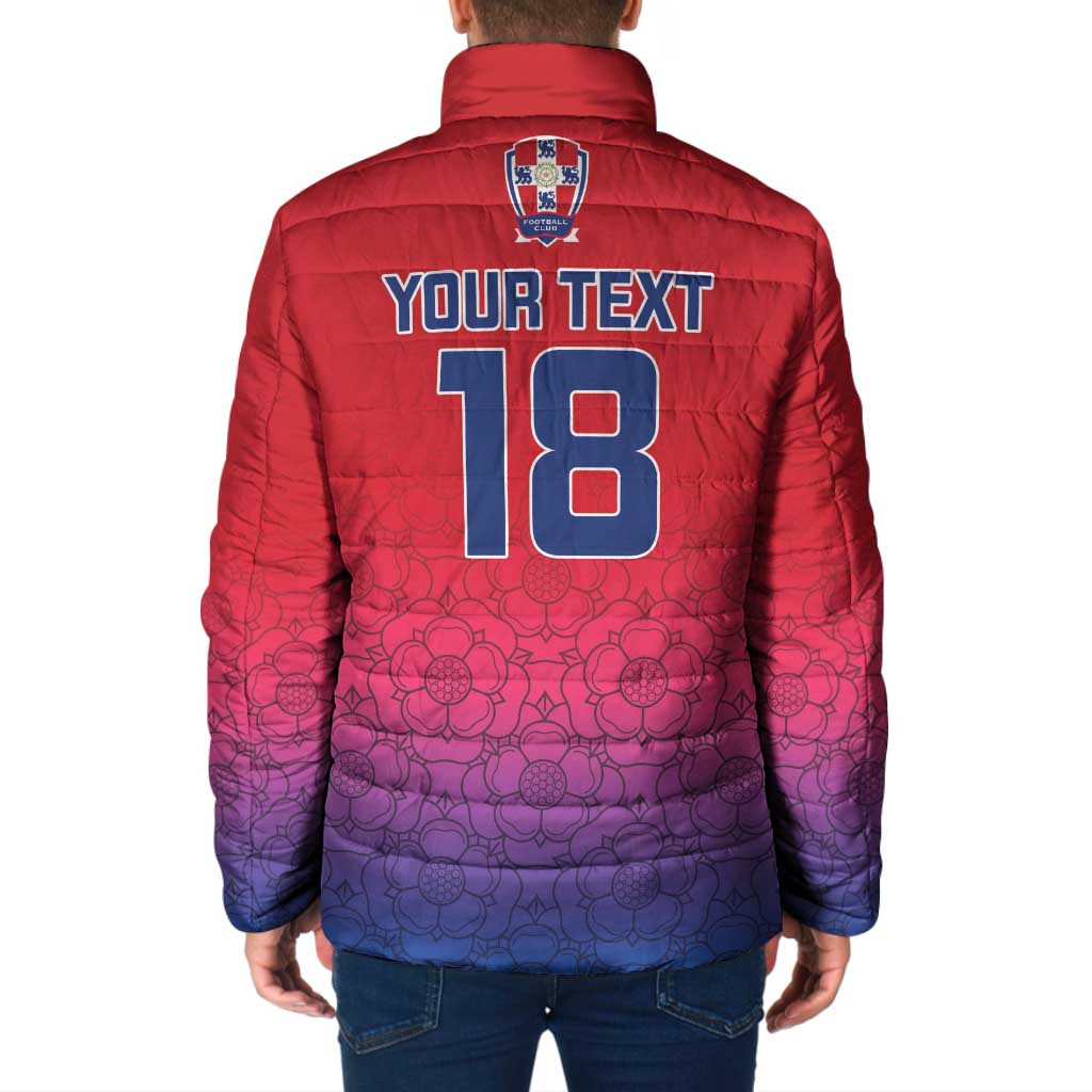 Custom York Heritage Minstrel Padded Jacket White Rose of York Patterns - Wonder Print Shop