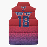 Custom York Heritage Minstrel Sleeveless Puffer Jacket White Rose of York Patterns - Wonder Print Shop