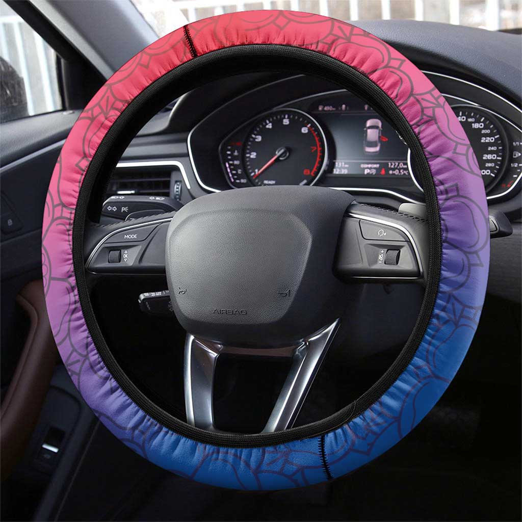 York Heritage Minstrel Steering Wheel Cover White Rose of York Patterns - Wonder Print Shop