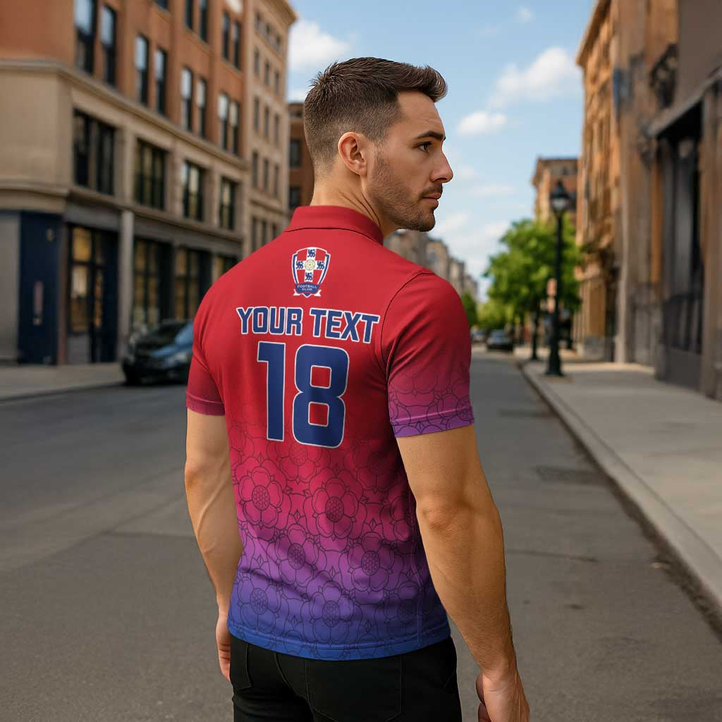 Custom York Heritage Minstrel Zipper Polo Shirt White Rose of York Patterns - Wonder Print Shop