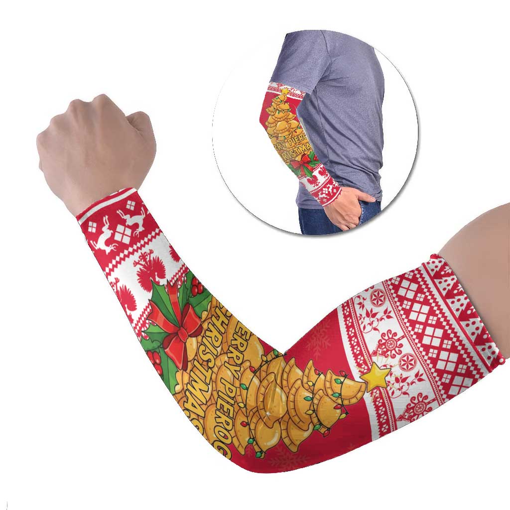 Poland Christmas Arm Sleeves Oh Pierogi Tree - Wonder Print Shop