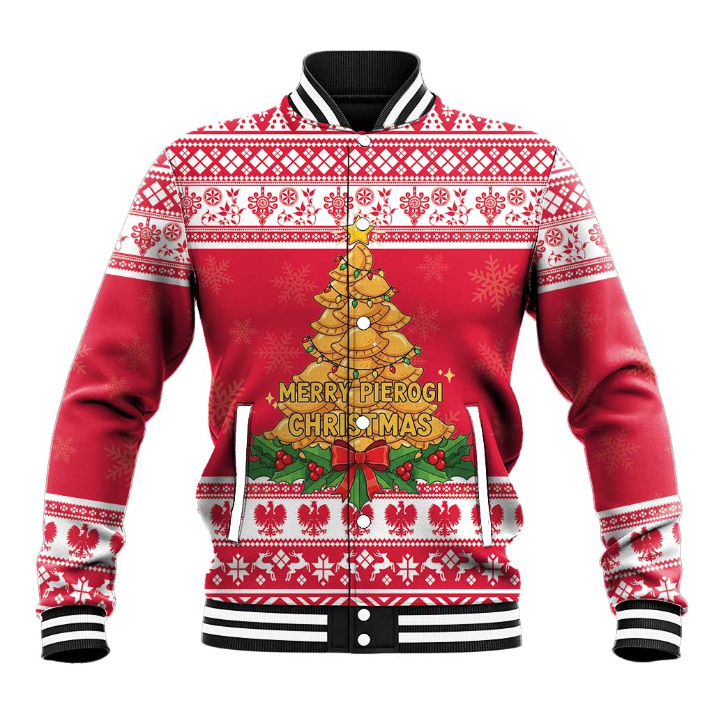 Poland Christmas Baseball Jacket Oh Pierogi Tree - Wonder Print Shop