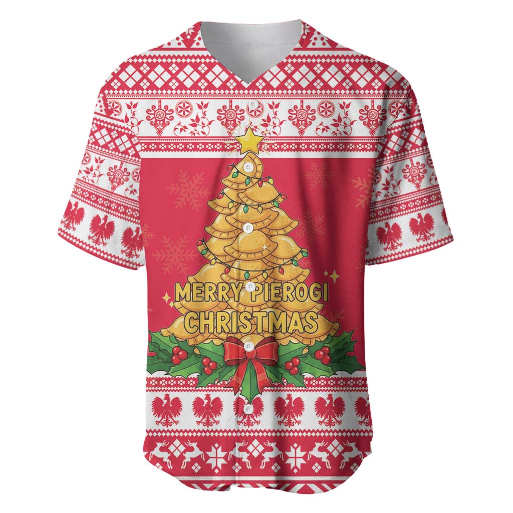 Poland Christmas Baseball Jersey Oh Pierogi Tree - Wonder Print Shop