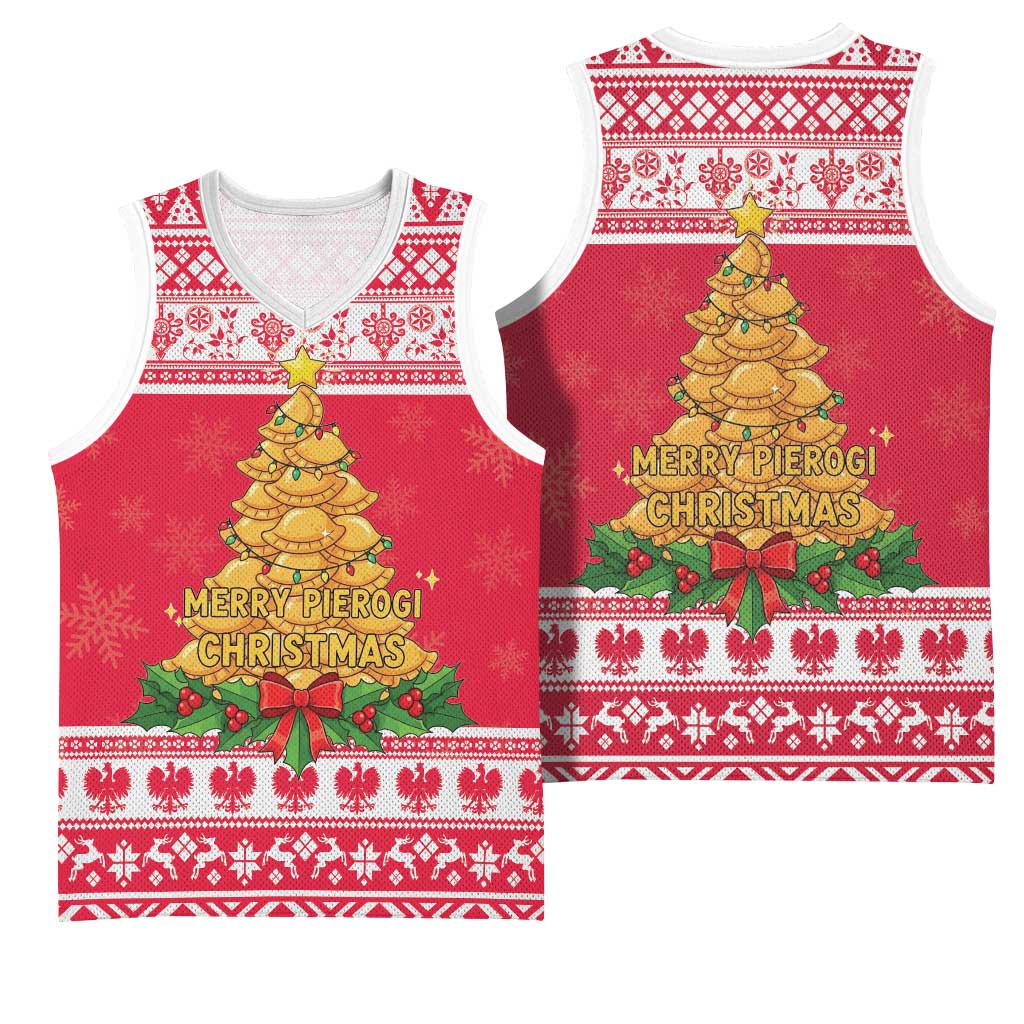 Poland Christmas Basketball Jersey Oh Pierogi Tree - Wonder Print Shop