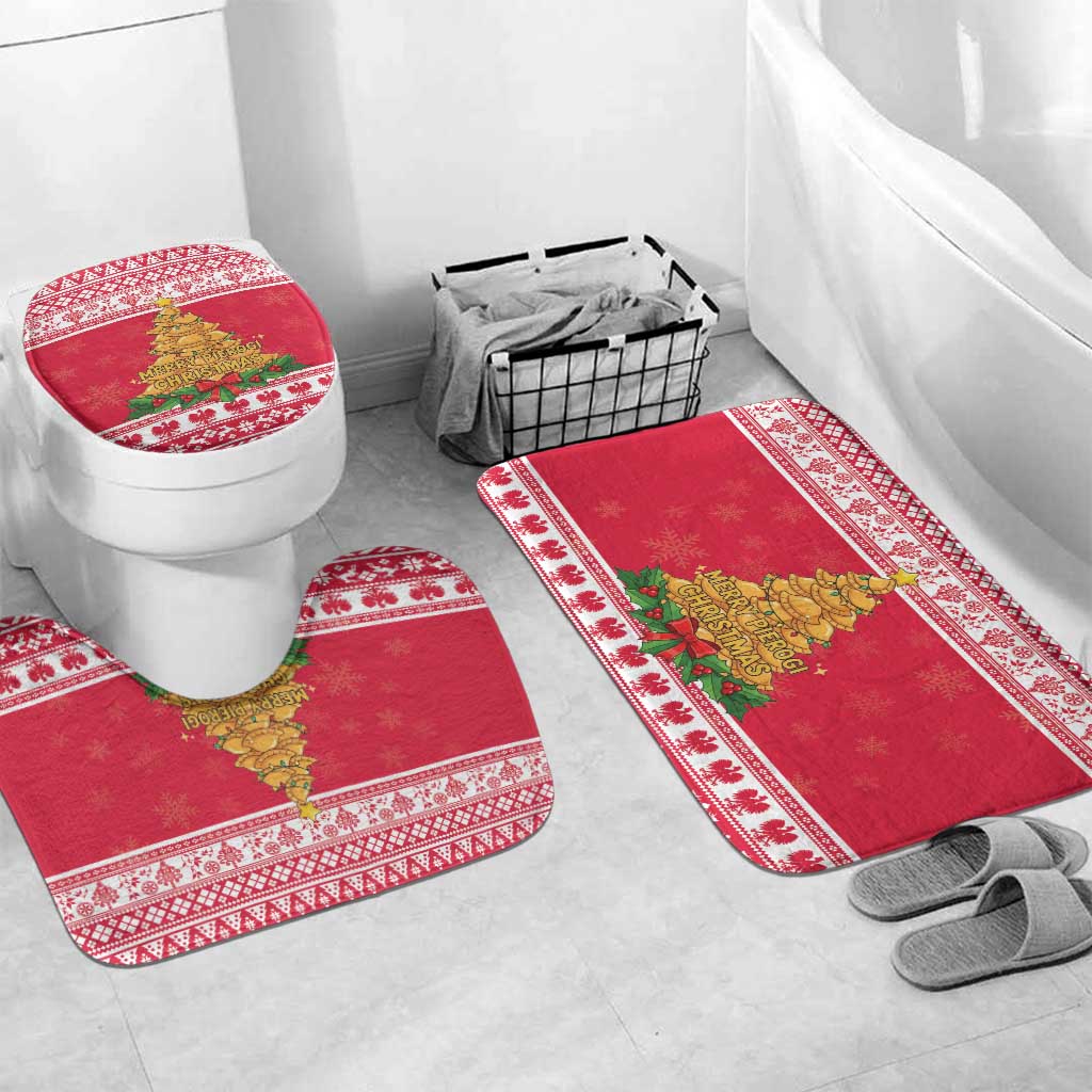 Poland Christmas Bathroom Set Oh Pierogi Tree - Wonder Print Shop