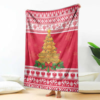 Poland Christmas Blanket Oh Pierogi Tree - Wonder Print Shop