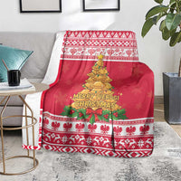 Poland Christmas Blanket Oh Pierogi Tree - Wonder Print Shop