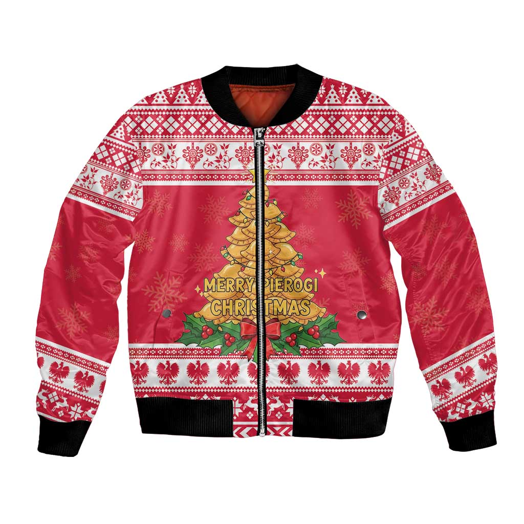 Poland Christmas Bomber Jacket Oh Pierogi Tree - Wonder Print Shop