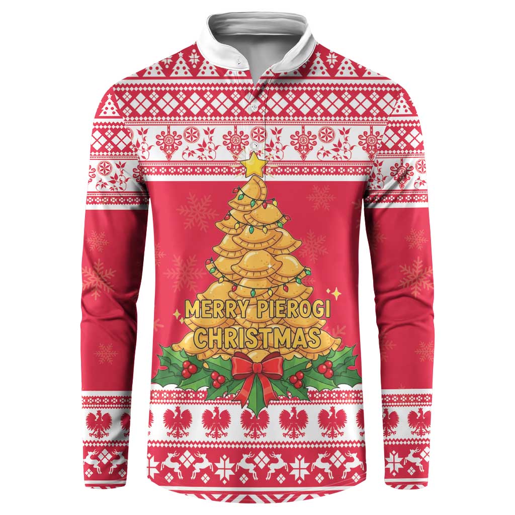 Poland Christmas Button Sweatshirt Oh Pierogi Tree - Wonder Print Shop