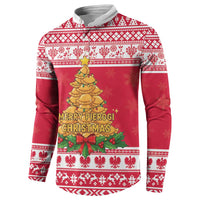 Poland Christmas Button Sweatshirt Oh Pierogi Tree - Wonder Print Shop