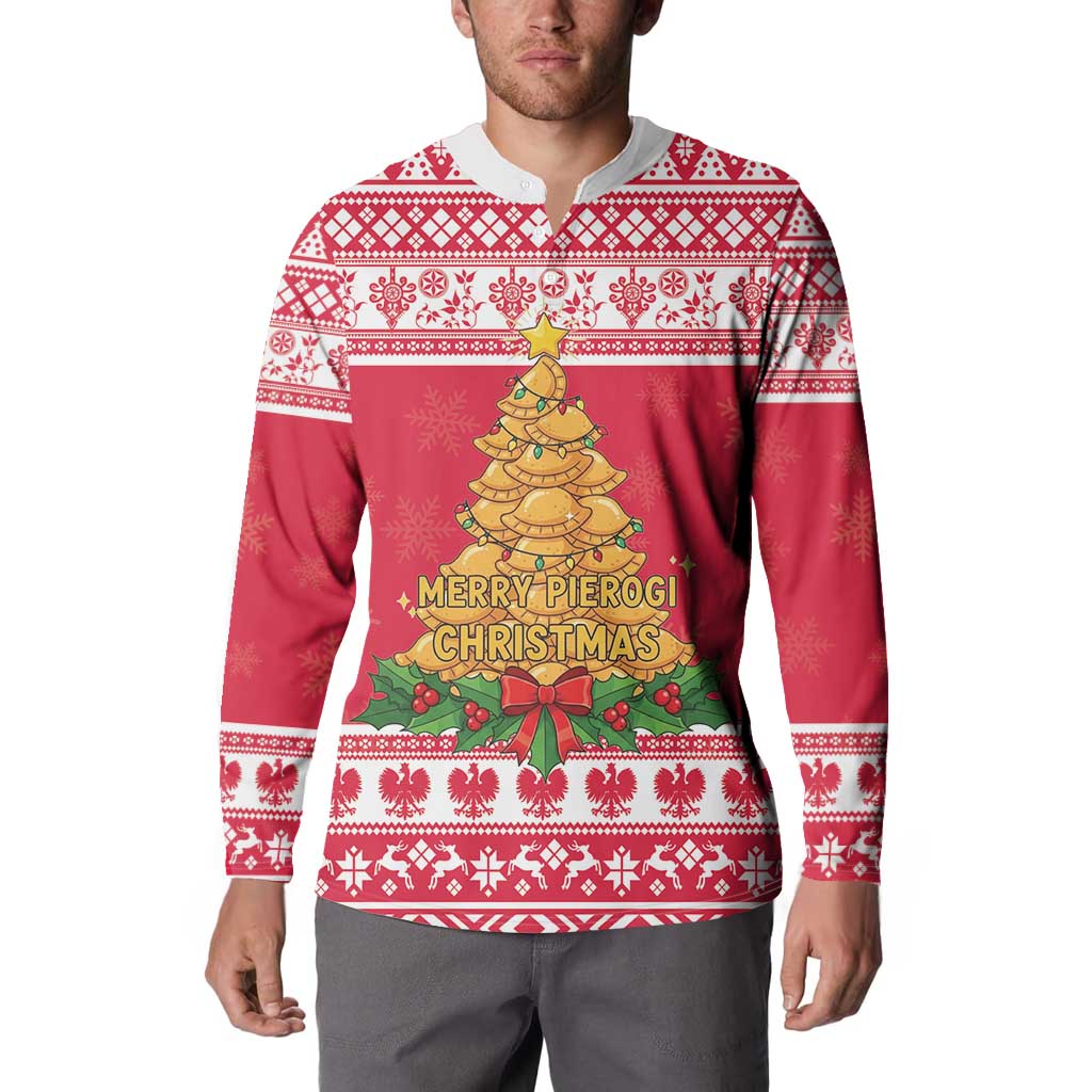 Poland Christmas Button Sweatshirt Oh Pierogi Tree - Wonder Print Shop