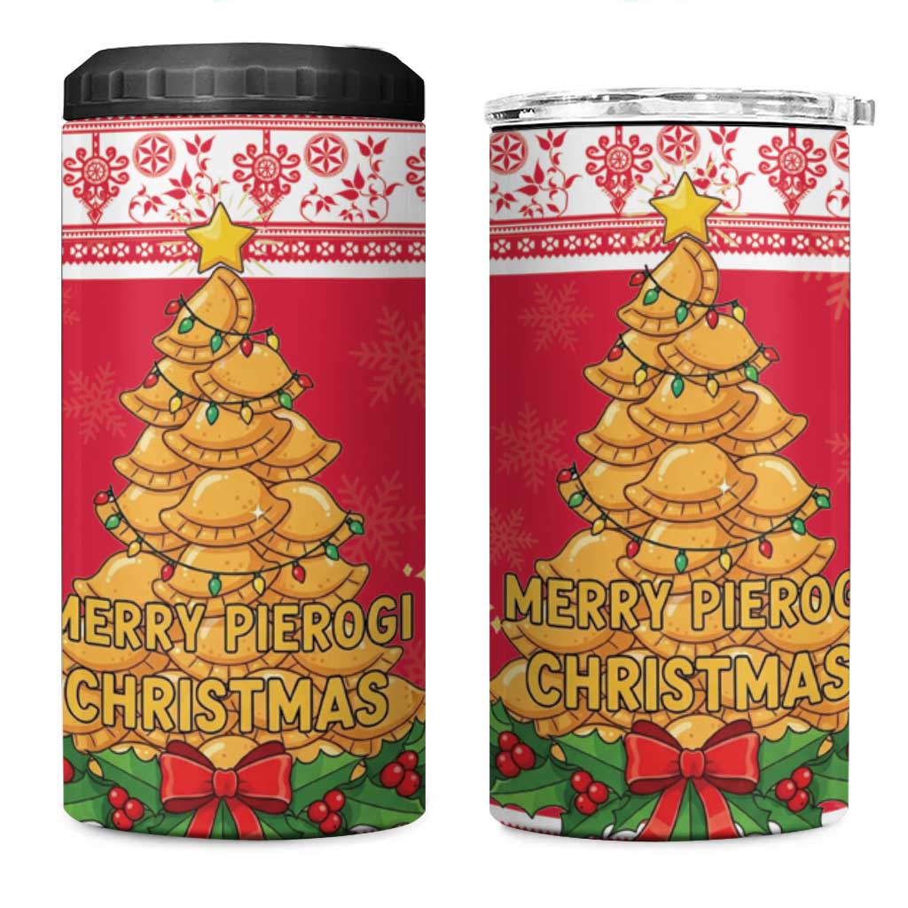 Poland Christmas 4 in 1 Can Cooler Tumbler Oh Pierogi Tree - Wonder Print Shop