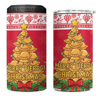 Poland Christmas 4 in 1 Can Cooler Tumbler Oh Pierogi Tree - Wonder Print Shop