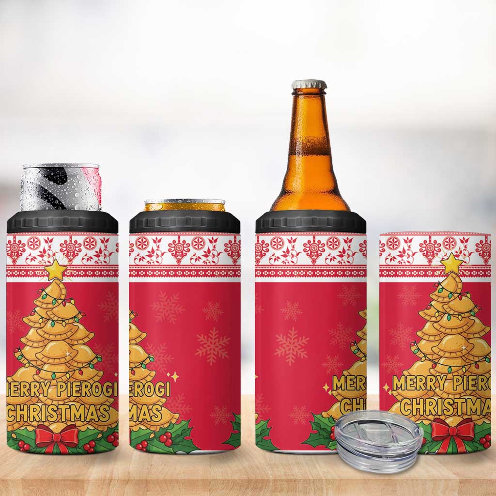 Poland Christmas 4 in 1 Can Cooler Tumbler Oh Pierogi Tree - Wonder Print Shop