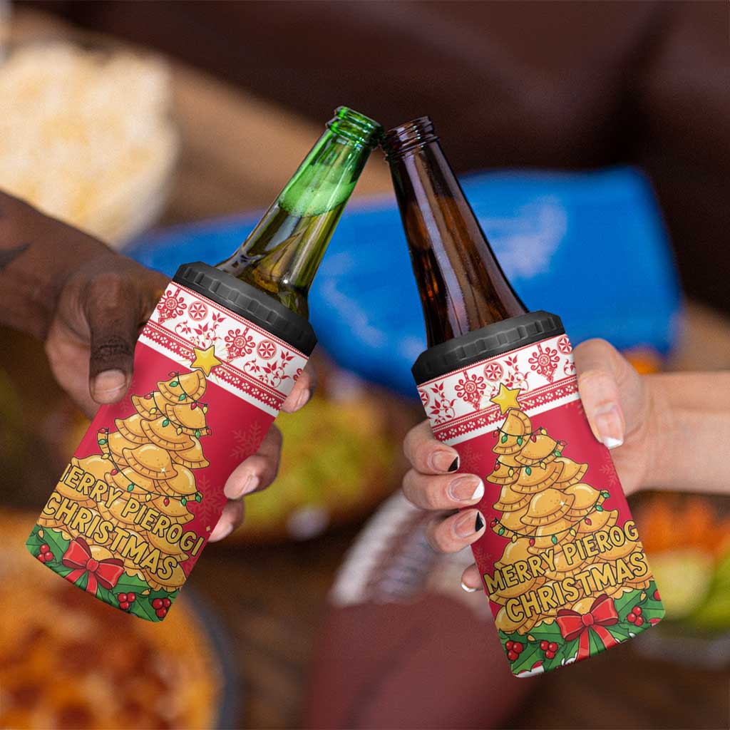 Poland Christmas 4 in 1 Can Cooler Tumbler Oh Pierogi Tree - Wonder Print Shop