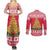 Poland Christmas Couples Matching Summer Maxi Dress and Long Sleeve Button Shirt Oh Pierogi Tree - Wonder Print Shop