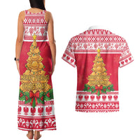 Poland Christmas Couples Matching Tank Maxi Dress and Hawaiian Shirt Oh Pierogi Tree - Wonder Print Shop