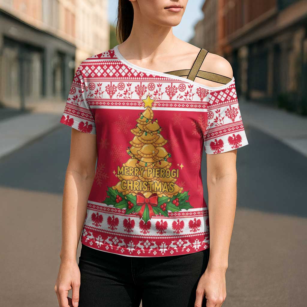 Poland Christmas Cross Shoulder Shirt Oh Pierogi Tree - Wonder Print Shop