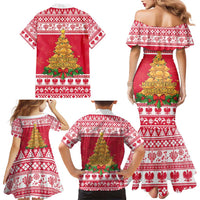 Poland Christmas Family Matching Mermaid Dress and Hawaiian Shirt Oh Pierogi Tree - Wonder Print Shop