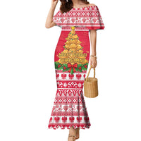 Poland Christmas Family Matching Mermaid Dress and Hawaiian Shirt Oh Pierogi Tree - Wonder Print Shop