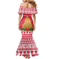 Poland Christmas Family Matching Mermaid Dress and Hawaiian Shirt Oh Pierogi Tree - Wonder Print Shop