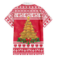 Poland Christmas Family Matching Off The Shoulder Long Sleeve Dress and Hawaiian Shirt Oh Pierogi Tree - Wonder Print Shop