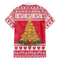 Poland Christmas Family Matching Off Shoulder Short Dress and Hawaiian Shirt Oh Pierogi Tree - Wonder Print Shop