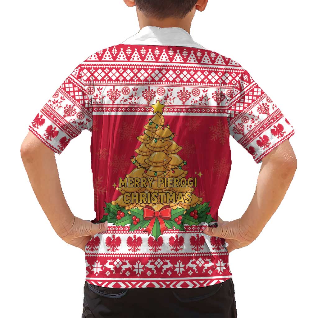 Poland Christmas Family Matching Short Sleeve Bodycon Dress and Hawaiian Shirt Oh Pierogi Tree - Wonder Print Shop