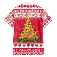 Poland Christmas Family Matching Short Sleeve Bodycon Dress and Hawaiian Shirt Oh Pierogi Tree - Wonder Print Shop