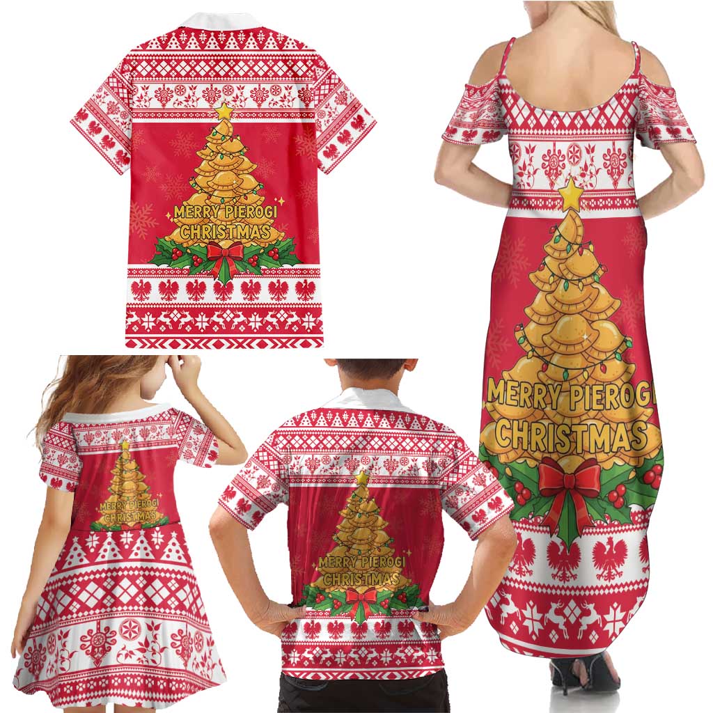 Poland Christmas Family Matching Summer Maxi Dress and Hawaiian Shirt Oh Pierogi Tree - Wonder Print Shop