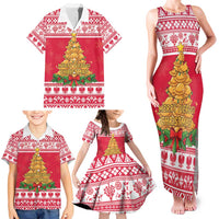 Poland Christmas Family Matching Tank Maxi Dress and Hawaiian Shirt Oh Pierogi Tree - Wonder Print Shop