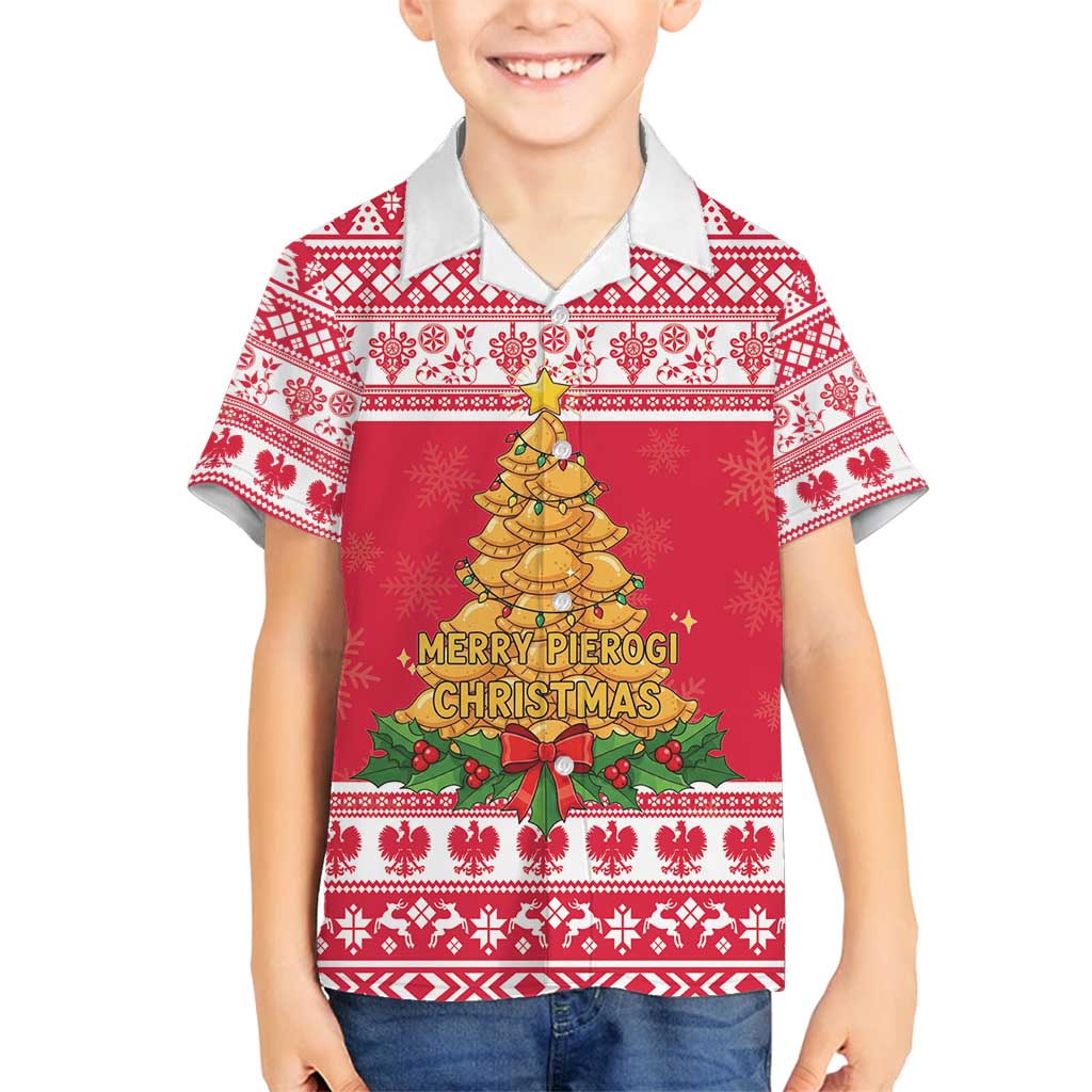 Poland Christmas Family Matching Tank Maxi Dress and Hawaiian Shirt Oh Pierogi Tree - Wonder Print Shop
