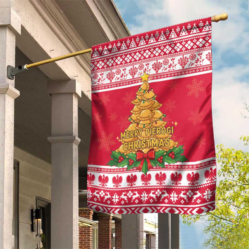 Poland Christmas Garden Flag Oh Pierogi Tree - Wonder Print Shop